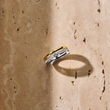 Triple Band Ring met steen