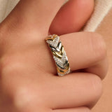 Vintage Zirkonia Schakel Ring