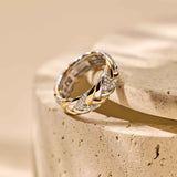 Vintage Zirkonia Schakel Ring