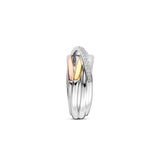 Tricolor Zirkonia Crossover Ring - M model