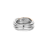 Tricolor Zirkonia Crossover Ring - M model