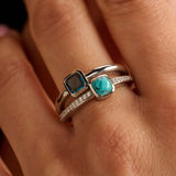 Double Cushion Zirkonia Ring