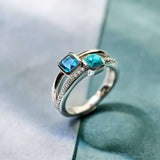 Double Cushion Zirkonia Ring