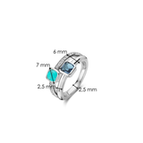 Double Cushion Zirkonia Ring