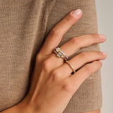 Double Cushion Zirkonia Ring