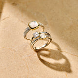 Double Cushion Zirkonia Ring