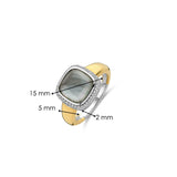 Lichtgrijze Cushion Ring