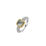 Lichtgrijze Zirkonia Cushion Ring