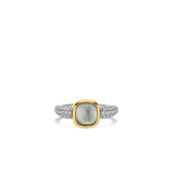 Lichtgrijze Zirkonia Cushion Ring