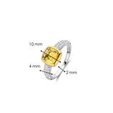 Gele Zirkonia Cushion Ring