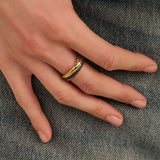 Zwarte Zirkonia Crossover Ring - S model