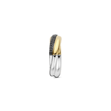 Zwarte Zirkonia Crossover Ring - S model