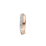 Tricolor Zirkonia Crossover Ring - S model