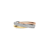Tricolor Zirkonia Crossover Ring - S model
