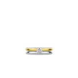 Double Ring met steen