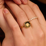 Kaki Cushion Ring