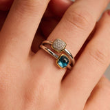 Double Cushion Zirkonia Ring