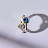 Double Cushion Zirkonia Ring