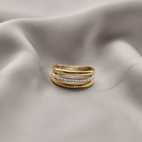 Vintage Triple Band Zirkonia Ring