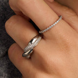 Twisted Zirkonia Ring