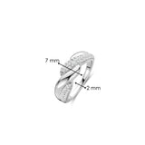 Twisted Zirkonia Ring