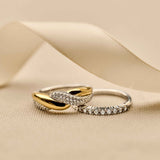 Twisted Zirkonia Ring