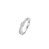 Zirkonia Crossover Ring met steen