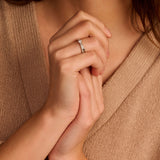 Zirkonia Crossover Ring met steen