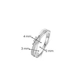 Zirkonia Crossover Ring met steen