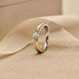 Zirkonia Crossover Ring met steen