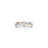 Zirkonia Crossover Ring met steen