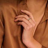 Double Zirkonia Parel Ring