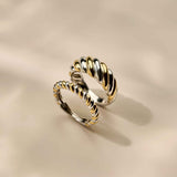 Twisted Bicolor Ring - S model