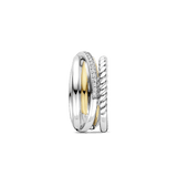 Structured Zirkonia Crossover Ring