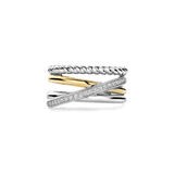 Structured Zirkonia Crossover Ring