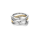 Structured Zirkonia Crossover Ring