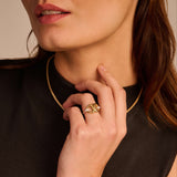 Connected Triangle Vintage Zirkonia Ring