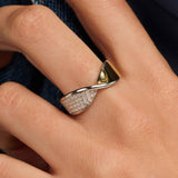 Twisted Zirkonia Ring