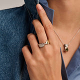 Twisted Zirkonia Ring