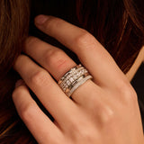 Classic Layered Zirkonia Ring - L model
