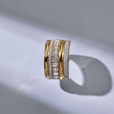 Classic Layered Zirkonia Ring - L model