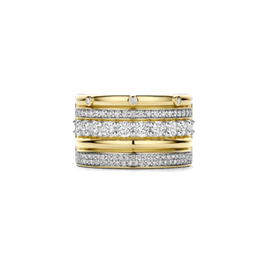 Classic Layered Zirkonia Ring - L model – TI SENTO