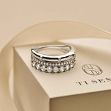 Classic Layered Zirkonia Ring - M model