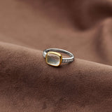 Zirkonia Cushion Ring met Parel