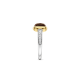 Smoky Brown Zirkonia Cushion Ring