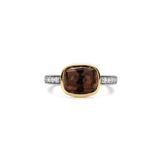 Smoky Brown Zirkonia Cushion Ring