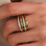 Bold Zirkonia Layered Ring