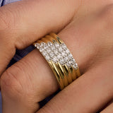Stardust Zirkonia Layered Ring - L model