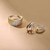 Stardust Zirkonia Layered Ring - L model