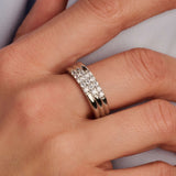 Stardust Zirkonia Layered Ring - M model